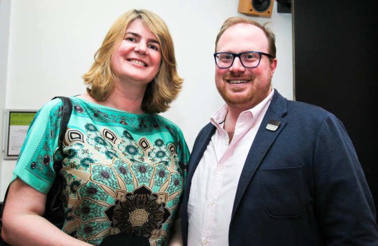 Barbara Culinane, Deputy Ambassador Embassy of Ireland, London and Cian O'Brien, Artistic Director, Project Arts Centre