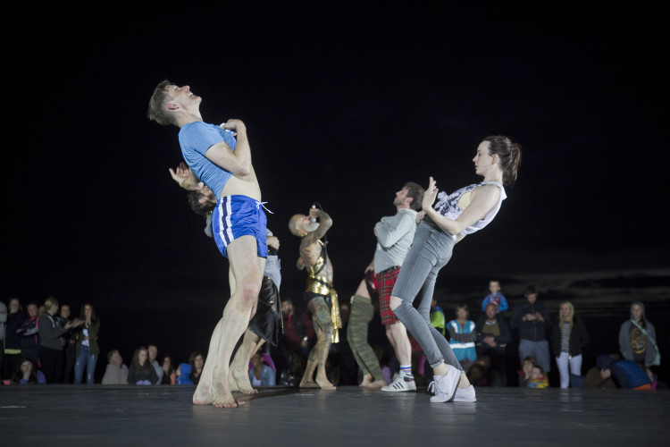 Fearghus, Mikel, Matthew, Bernadette, Philip and Liv in 'Butterflies and Bones' on Banna